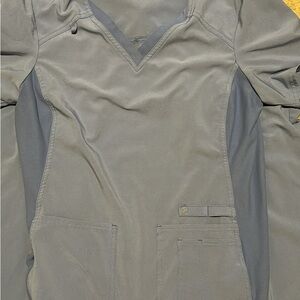 Powder Blue Cherokee iFlex Scrub Top and Flair style bottoms